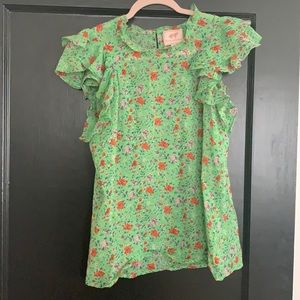 Banjanan Klara top in Siesta flutter sleeve top size large